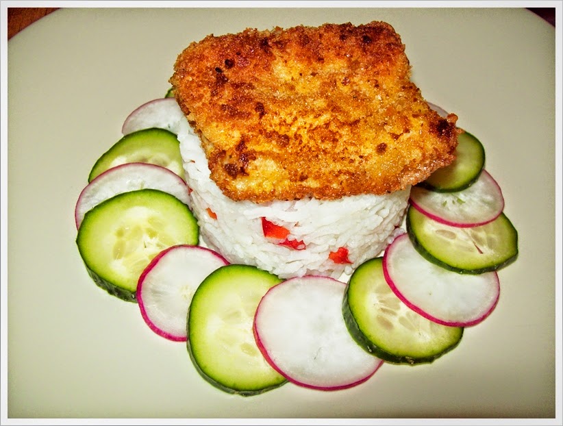 Peste cod pane cu orez