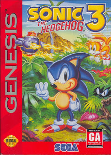 Portada del cartucho de la SEGA Genesis de Sonic the Hedhehog 3 (1994)