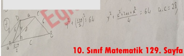 10.Sınıf FCM Yayınları Matematik Ders Kitabı 129.Sayfa 7.Soru Cevabı