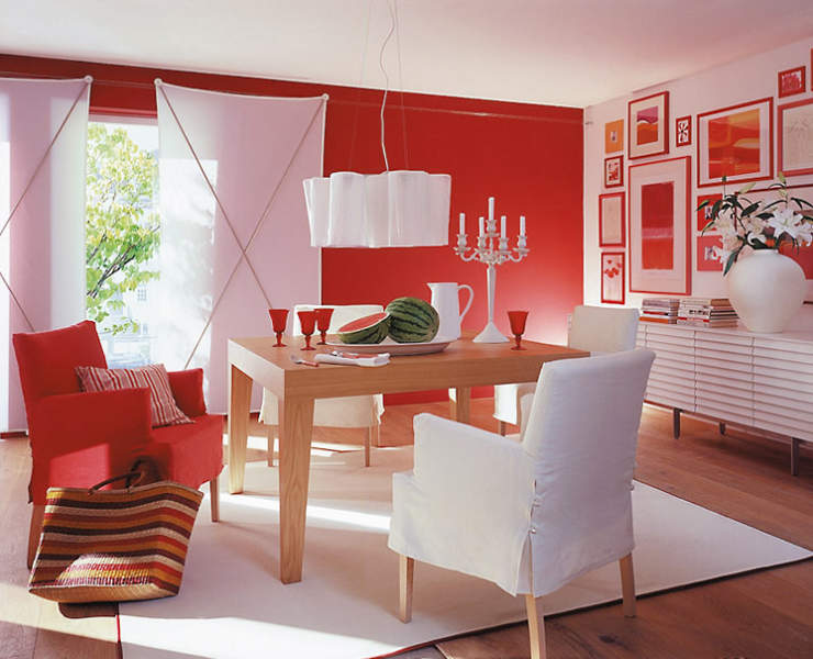 Comedores color rojo colores en casa