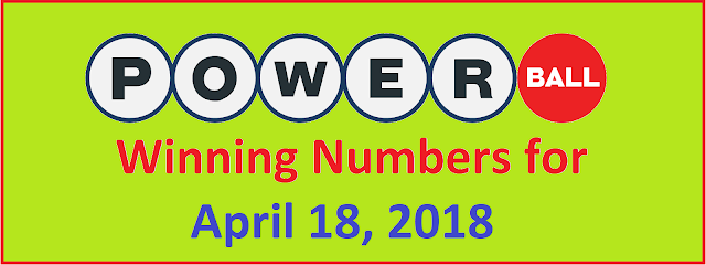 PowerBall Winning Numbers for Wednesday, 18 April 2018