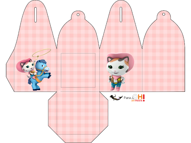 Sherif Callie: Cajas para Imprimir Gratis. Caja para cupcakes o golosinas de Sherif Callie.
