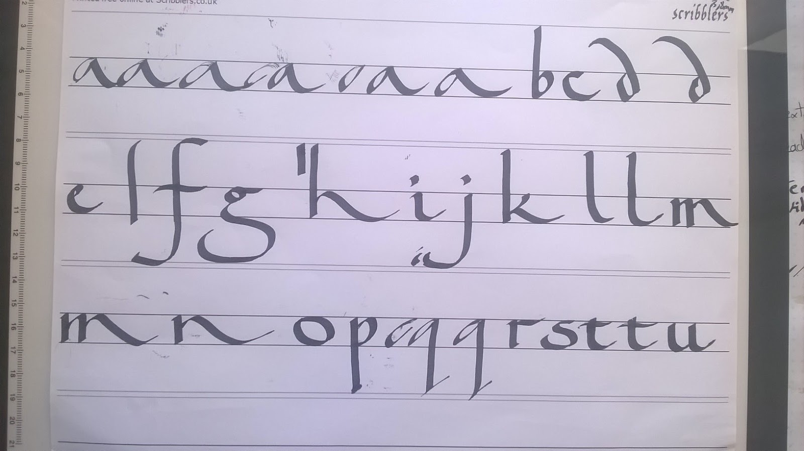 Comment Je Vais Devenir Calligraphe Ductus De L Alphabet De Style