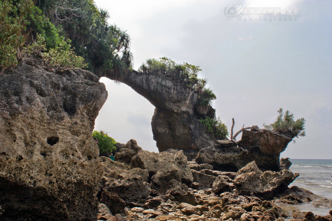 The Natural rock formation in the form of bridge