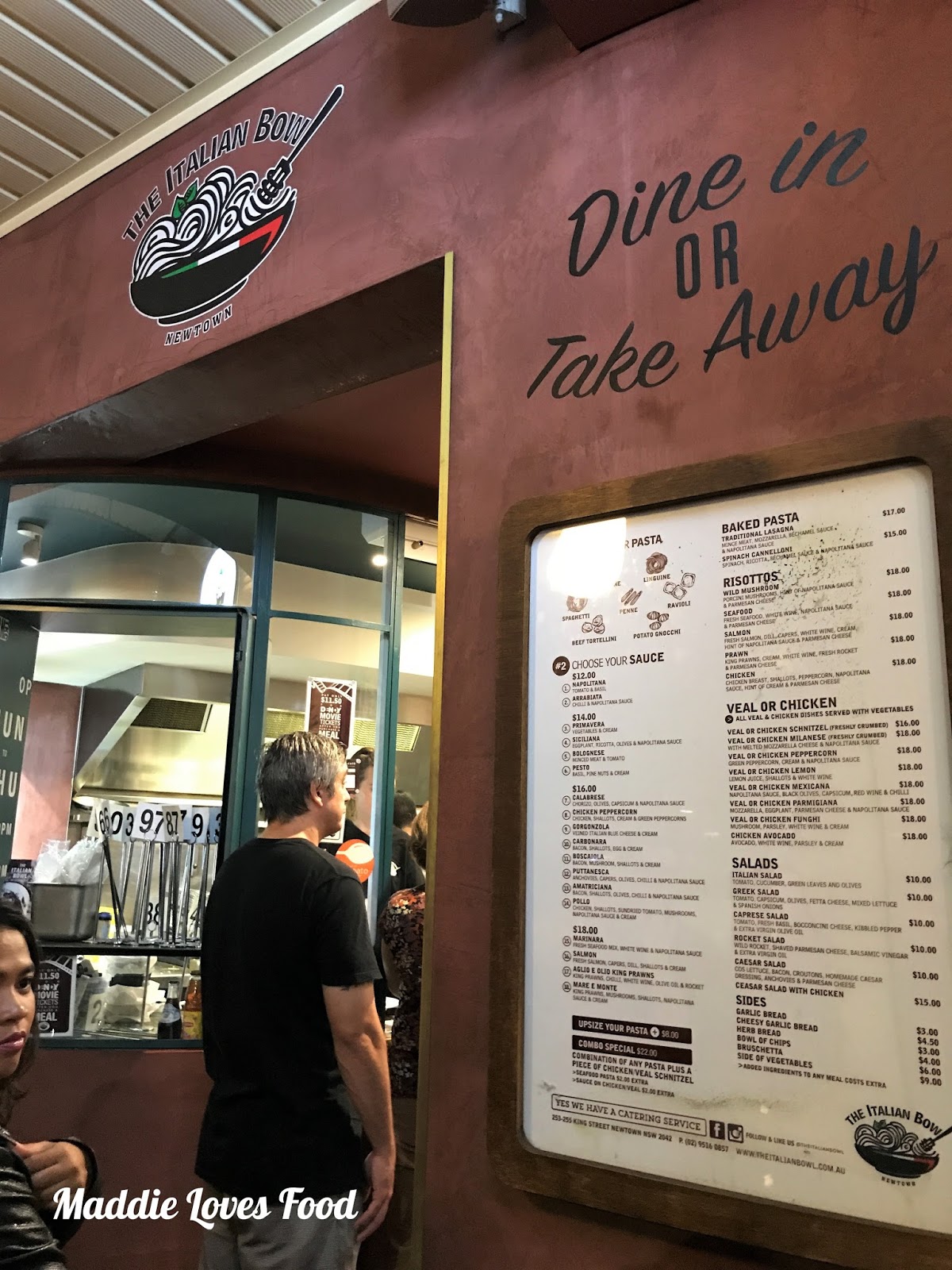 Pasta Party at The Italian Bowl, Newtown Maddie Loves Food