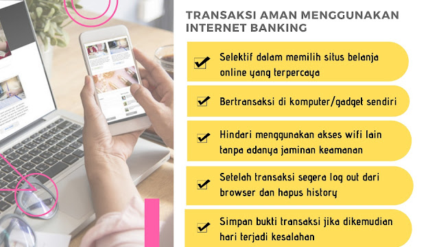 infografis cara aman transaksi internet banking