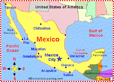 Map of Mexico Political Geography