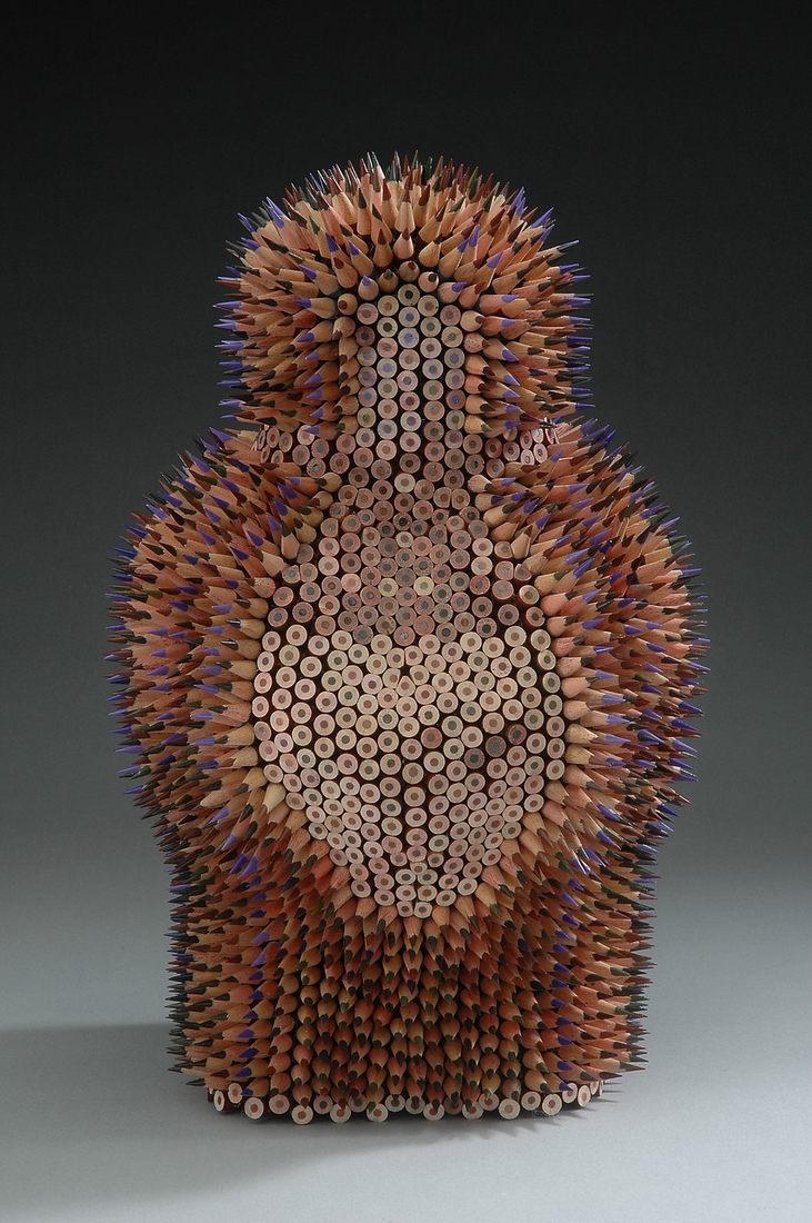 11-Man-Jennifer-Maestre-Creature-Pencil-Sculptures-with-a-Peyote-Stitch-www-designstack-co