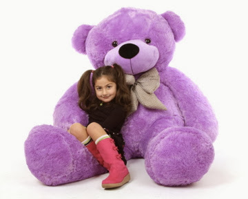 What girl wouldn't love a life size purple teddy bear