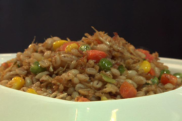 Fried Five Spice Barley Rice with Chicken Recipe