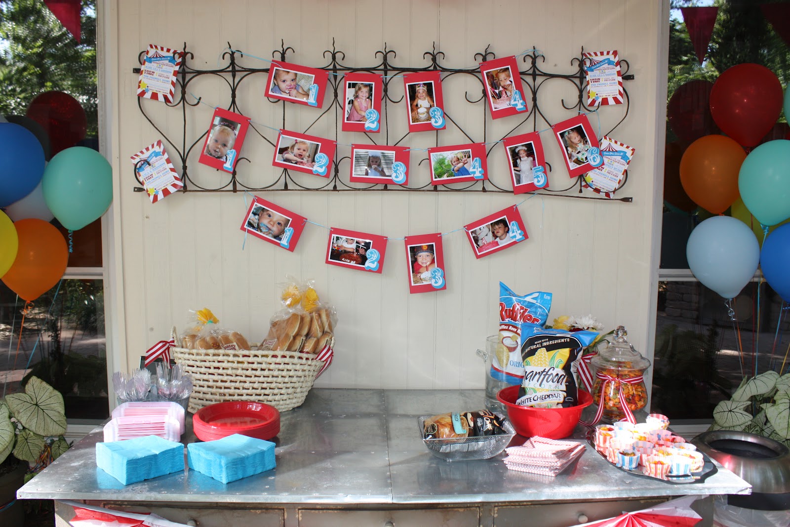 The Parnell Family: birthday bash set up