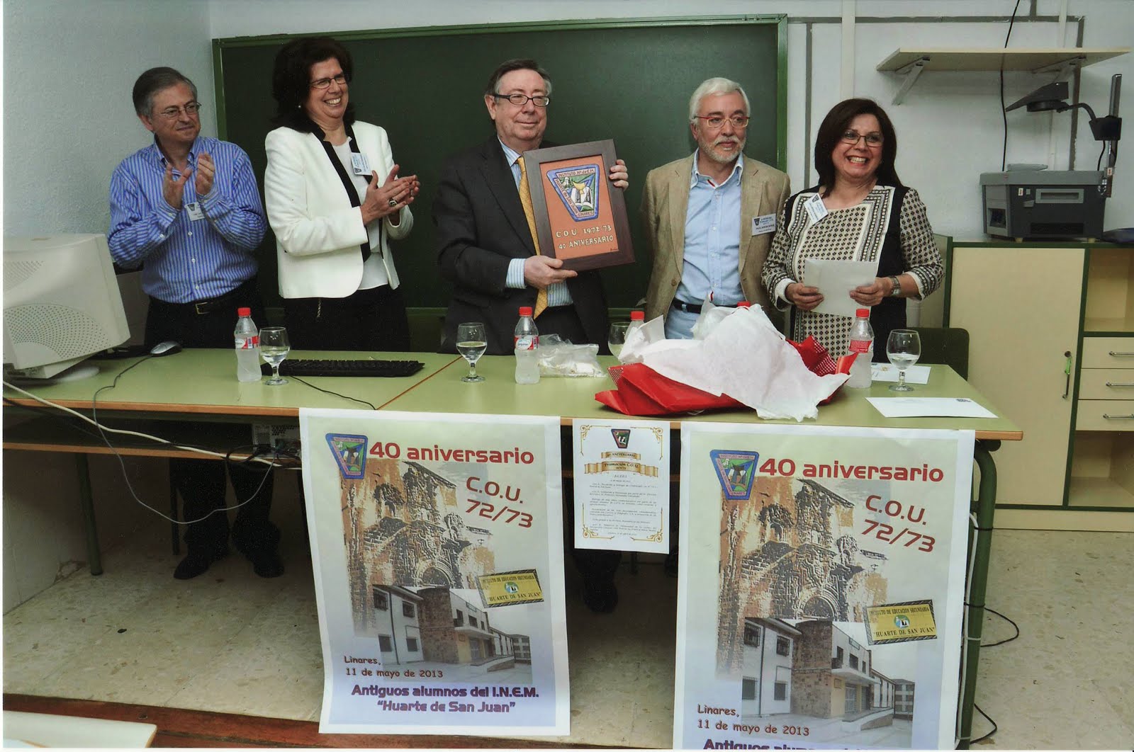 40 ANIVERSARIO DE LA PROMOCIÓN DE C.O.U. 1972/73. I.E.S. HUARTE DE SAN JUAN. AÑO 2013.