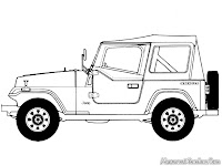 Gambar Mobil Jeep Wrangler Untuk Diwarnai