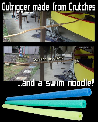 DIY Outrigger thoughts: crutches + swim noodle?