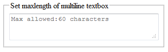 How to set MaxLength property of asp.net multiline textbox ~ Asp.Net,C# ...
