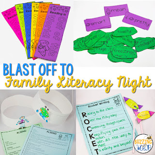 Looking for ideas for a family literacy night? Check out these eight space themed stations complete with the materials you need for hands-on activities in reading, writing, listening, and speaking! There’s even a make-and-take game activity, a partner play, writing activities, a fun food craft, and even more fun ways for parents and kids to interact around literacy. An editable flyer to invite parents to the event plus other editable materials are included! https://www.teacherspayteachers.com/Product/Space-Themed-Family-Literacy-Night-Blast-Off-To-Family-Literacy-Night-2984014