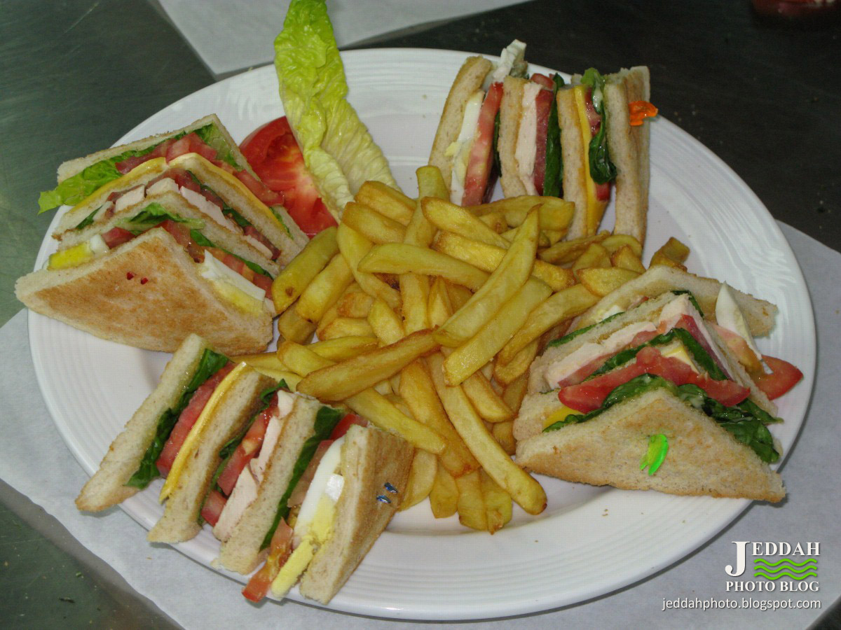 Jeddah Photo Blog Club Sandwich with French Fries
