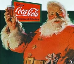 Primeira propaganda da Coca-Cola com o Papai Noel, em 1930.