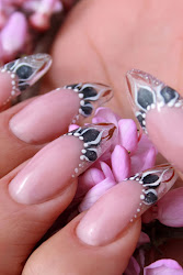 nail french designs manicure nails silver pink polish finger beauty want easy flower presentable trendy christmas