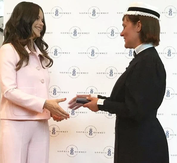 Princess Sofia wore SAND Copenhagen Briani Jacket and Yasna Trousers, and UFO Shoes, and carried carried UFO clutch at Medals of Merit ceremony