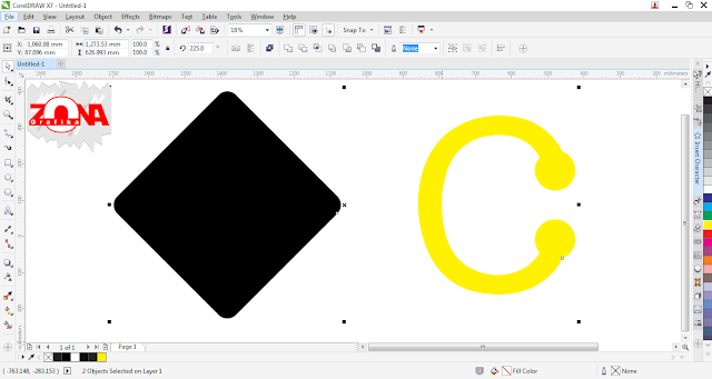 Cara Membuat Logo Carrefour dengan Corel Draw X7 Cara Membuat Logo Carrefour dengan Corel Draw X7