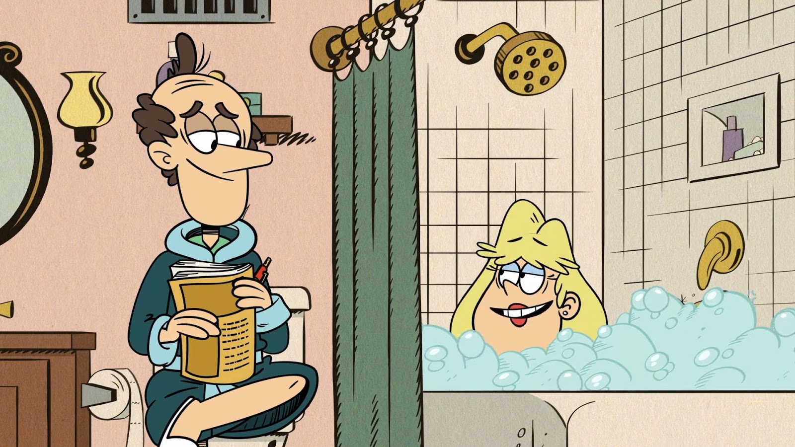 Screenshots from the show The Loud House, episode "Pipe Dreams". 