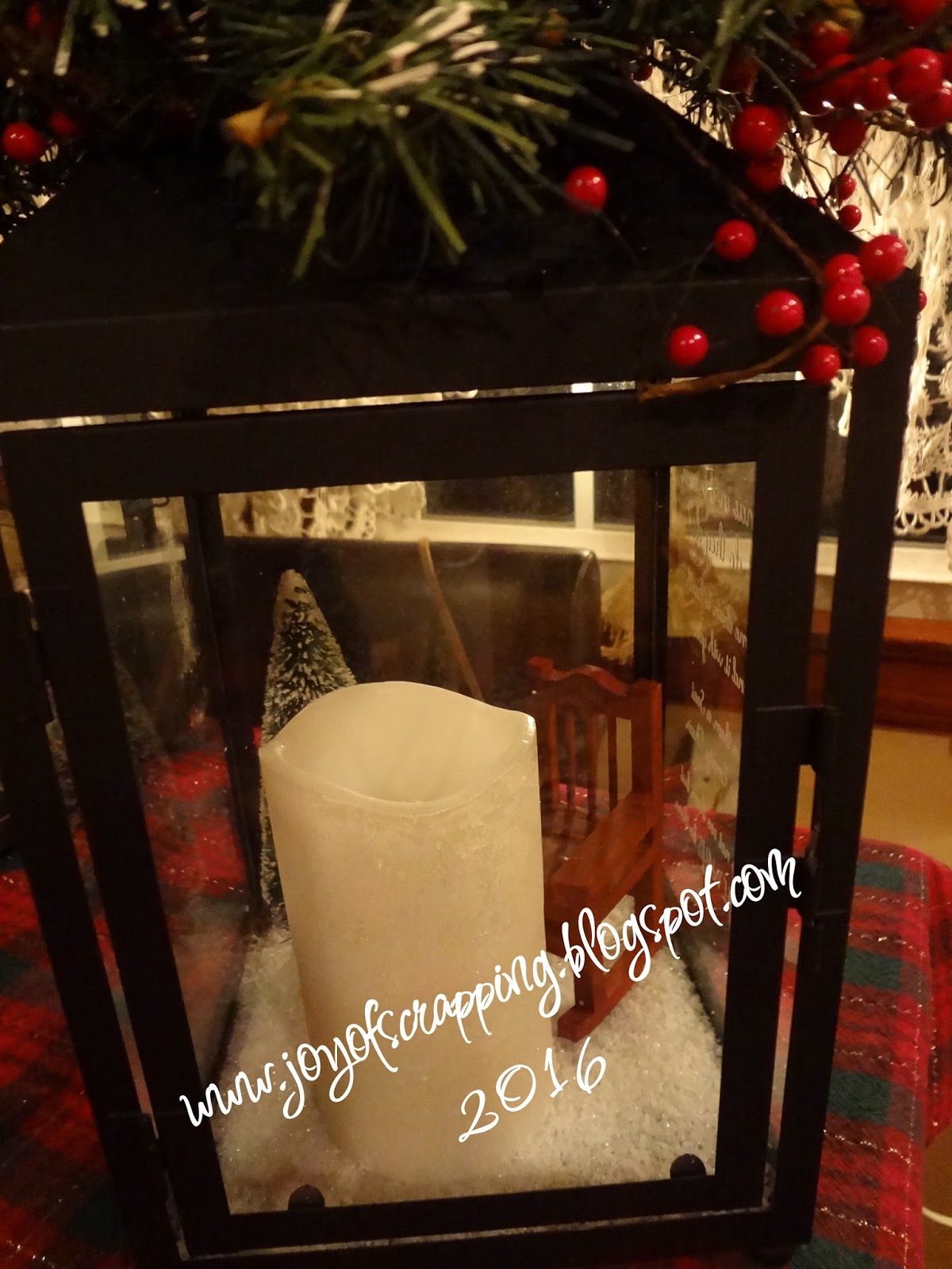 The Joy of Scrapping: Christmas in Heaven Lantern with Candle