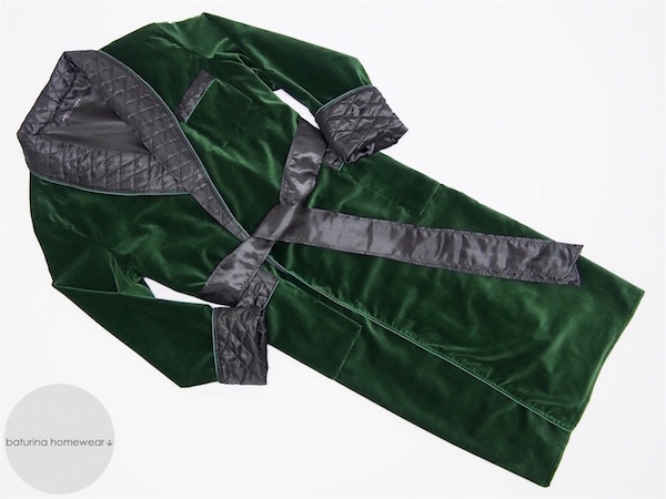 emerald green dressing gown