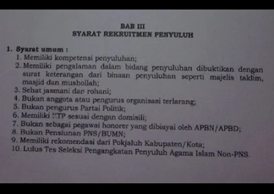 Rekrutmen Penyuluh Agama Islam Non PNS di Kemenag Kota Padang Tak Usah Diprotes !!!