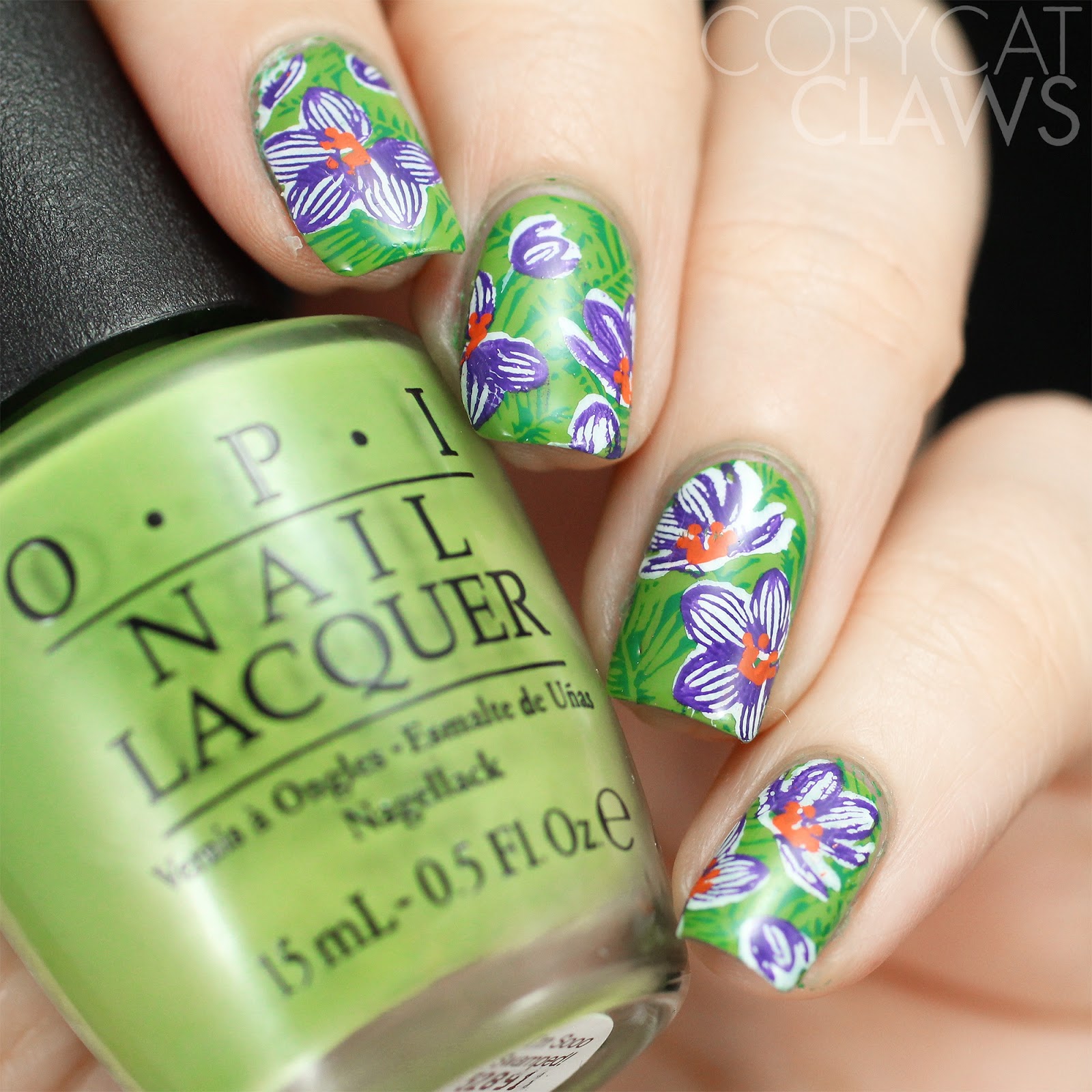 Copycat Claws: Crocus Flower Nail Stamping