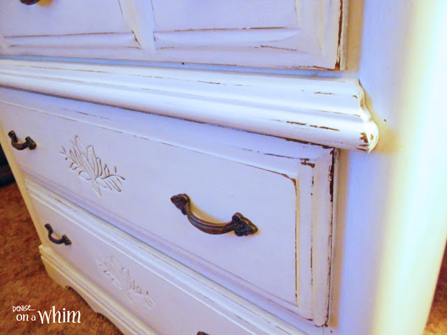 Classic White Dresser Makeover with Natural Distressing| Denise on a Whim
