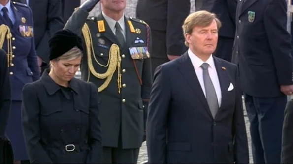 King Willem Alexander and Queen Maxima attend the National Remembrance ceremony at the National Monument on Dam Square in Amsterdam. Queen Maxima style, fashions