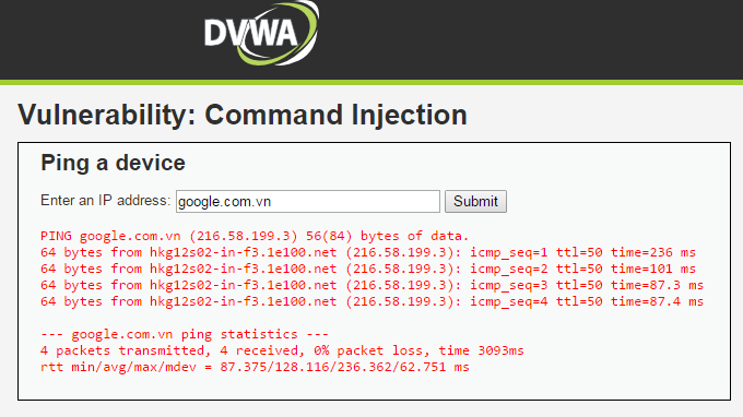 COMMAND INJECTION – SERIES WEB APPLICATION SECURITY ~ Khanh Phạm