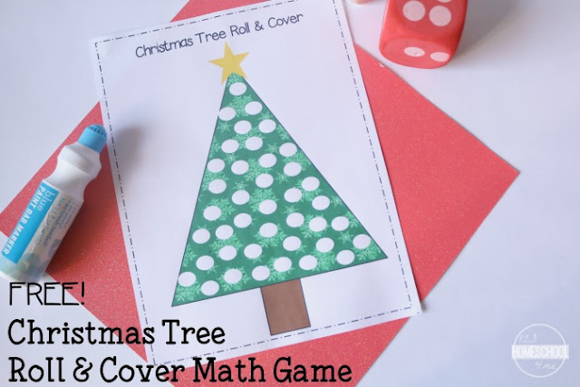 Christmas Math - fun addition, 1 to 1 correspondence, fraction game for toddler, preschool, prek, kindergarten, first grade, 2nd grade