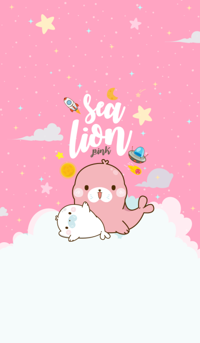Sea Lion Lovely Galaxy Pink