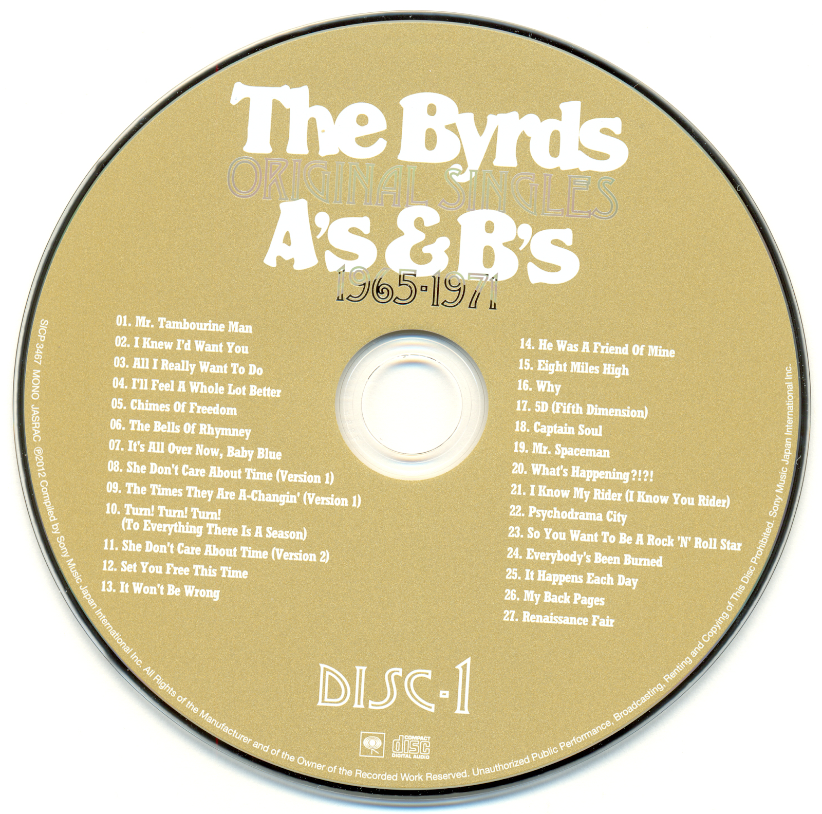 Pop On The Run Jangle Pop/Folk Rock Legends The Byrds Papersleeve