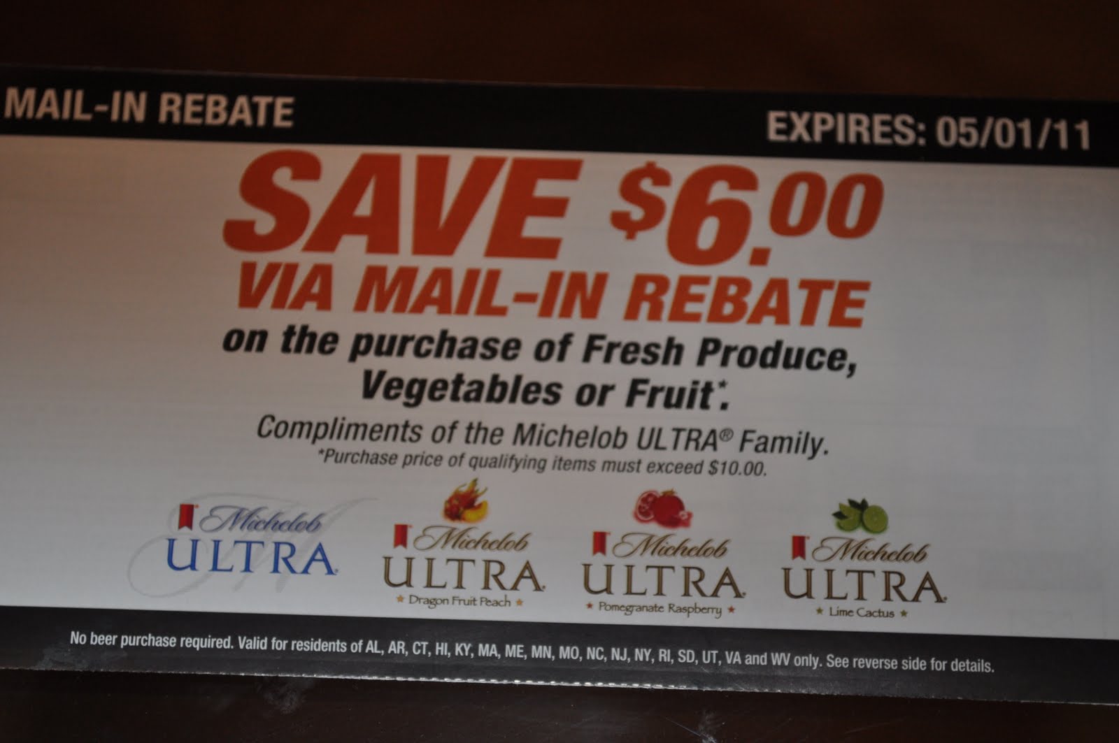 Coupon STL Michelob Beer Rebate 6 On Fresh Produce