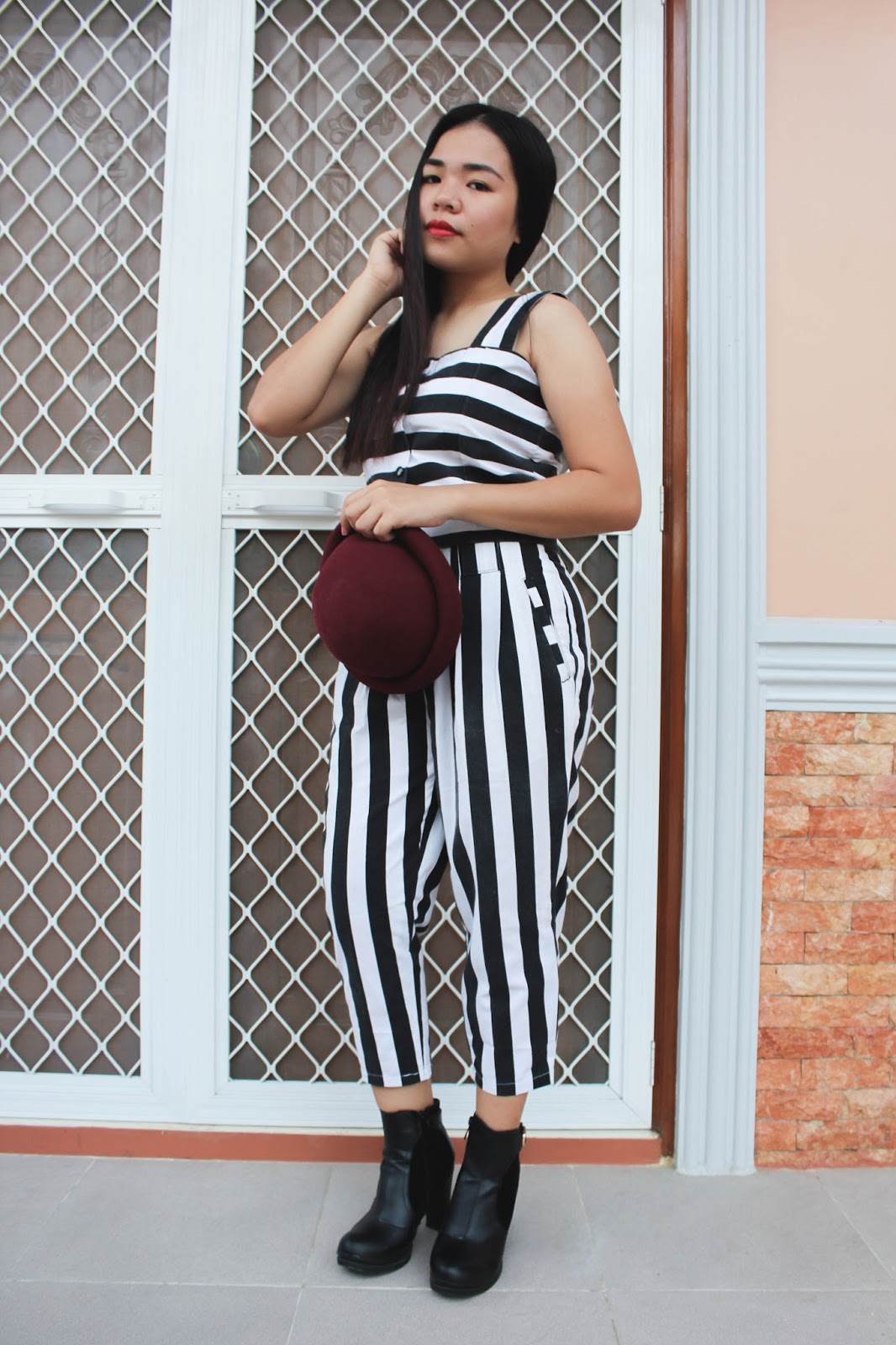 black and white two piece set