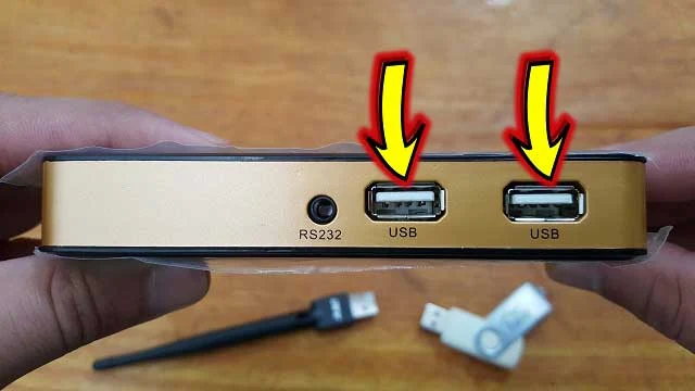 لماذا يحتوي جهاز الإستقبال على مدخلين لليوسبي USB