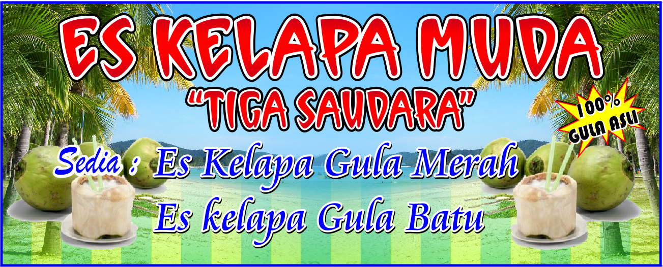 3 Pola Banner Spanduk Es Kelapa Muda Cdr Landai