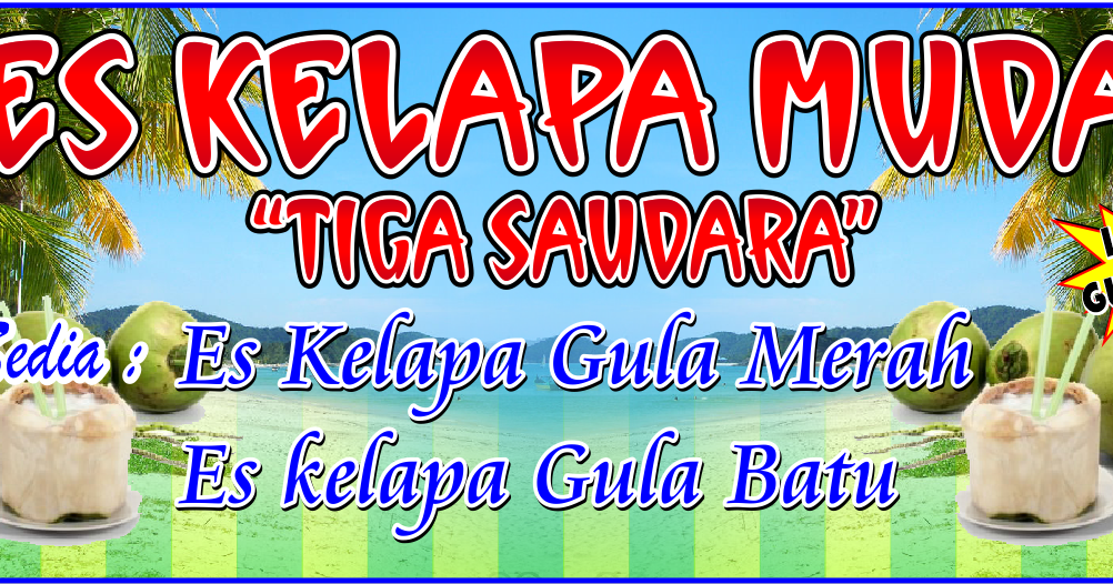 3 Contoh Banner Spanduk Es Kelapa Muda cdr Bannerspanduk