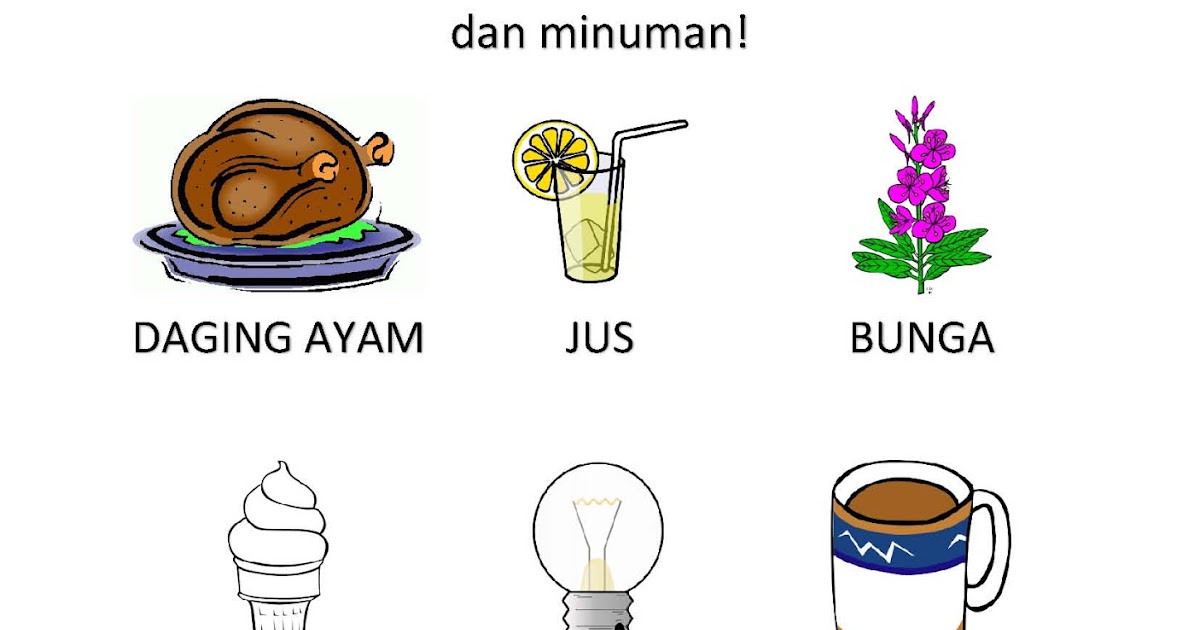 Kategori Benda Melingkari Gambar Makanan Dan Minuman