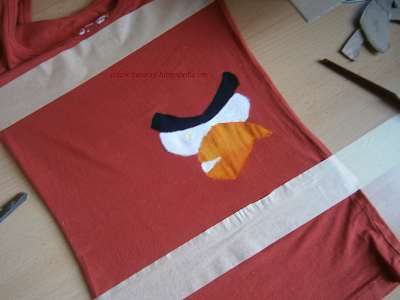 DIY bluzka Angry Birds jak namalować - Adzik tworzy