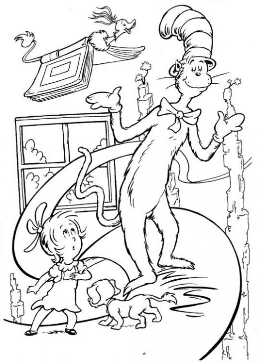 Fun Coloring Pages: Cat in the Hat Coloring Pages (Dr Seuss)