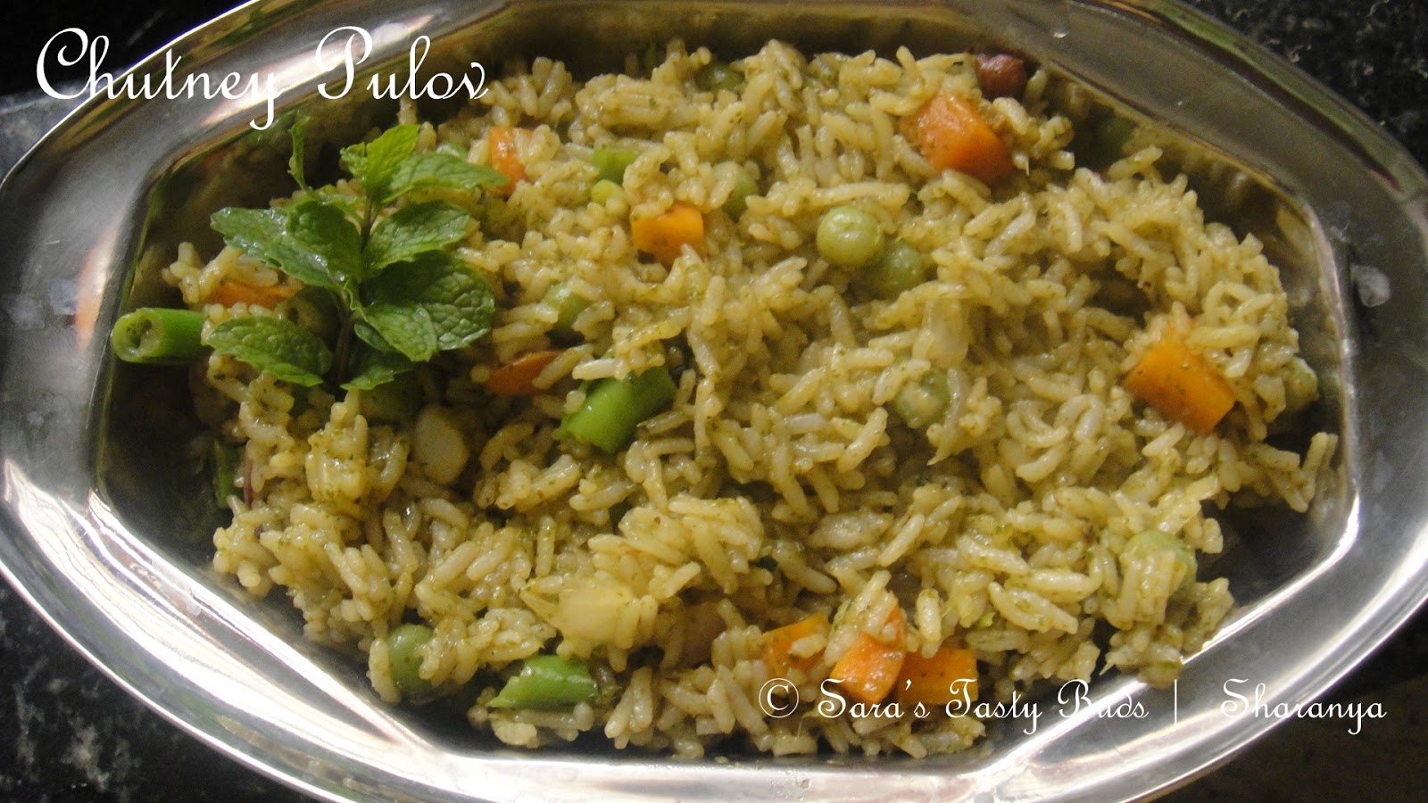 SARA'S TASTY BUDS: Chutney Pulov – With Mixed vegetables