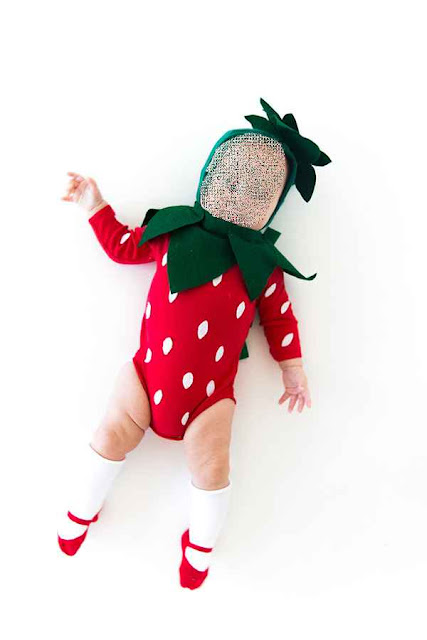 Posteridad resumen Marchitar Todo Halloween: Disfraz casero de fresa para bebé