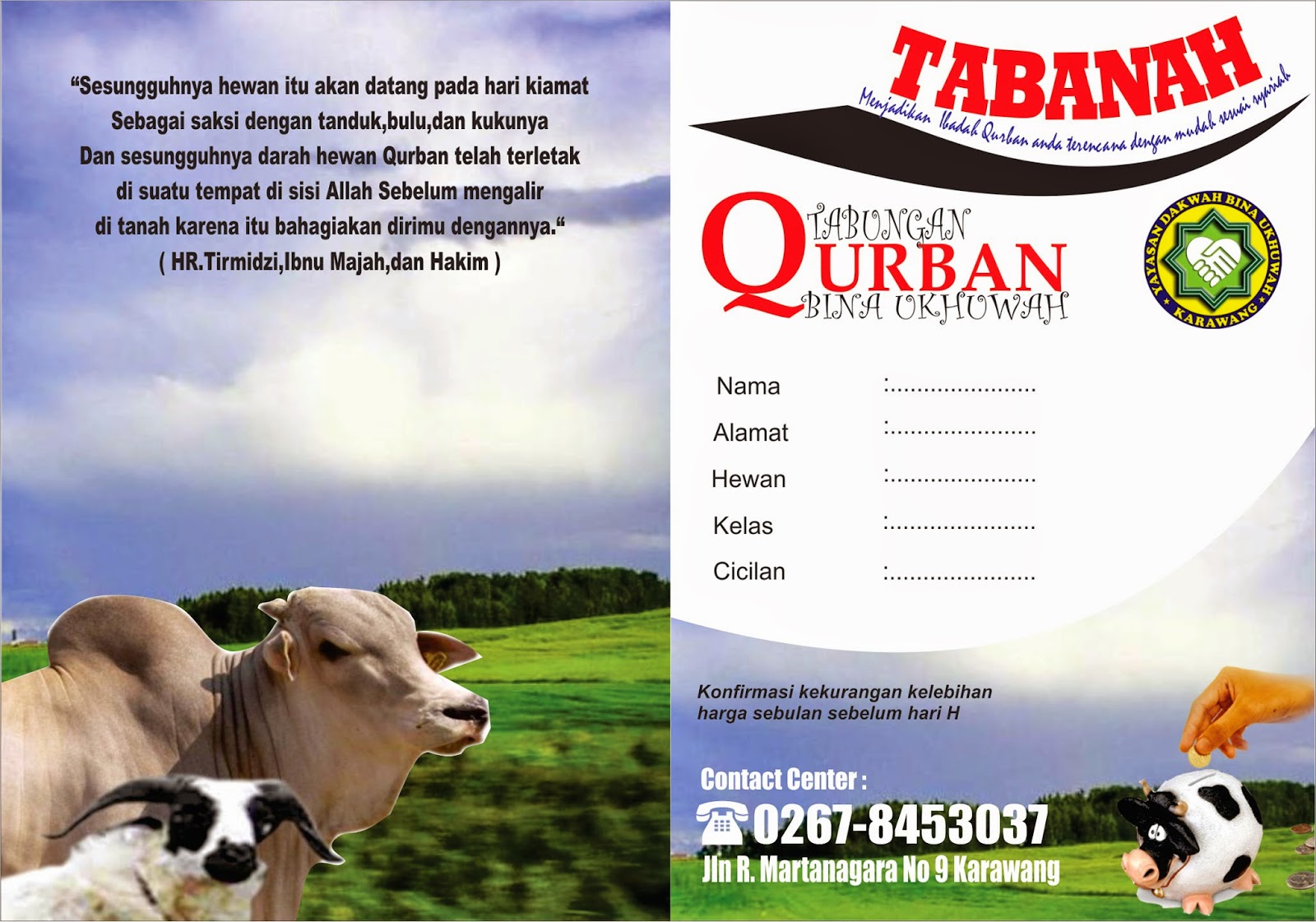 Contoh Formulir Tabungan Qurban Berotoh