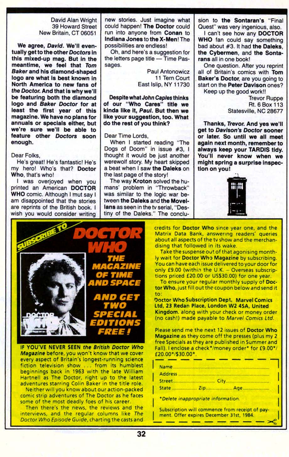 Read online Doctor Who (1984) comic -  Issue #7 - 34