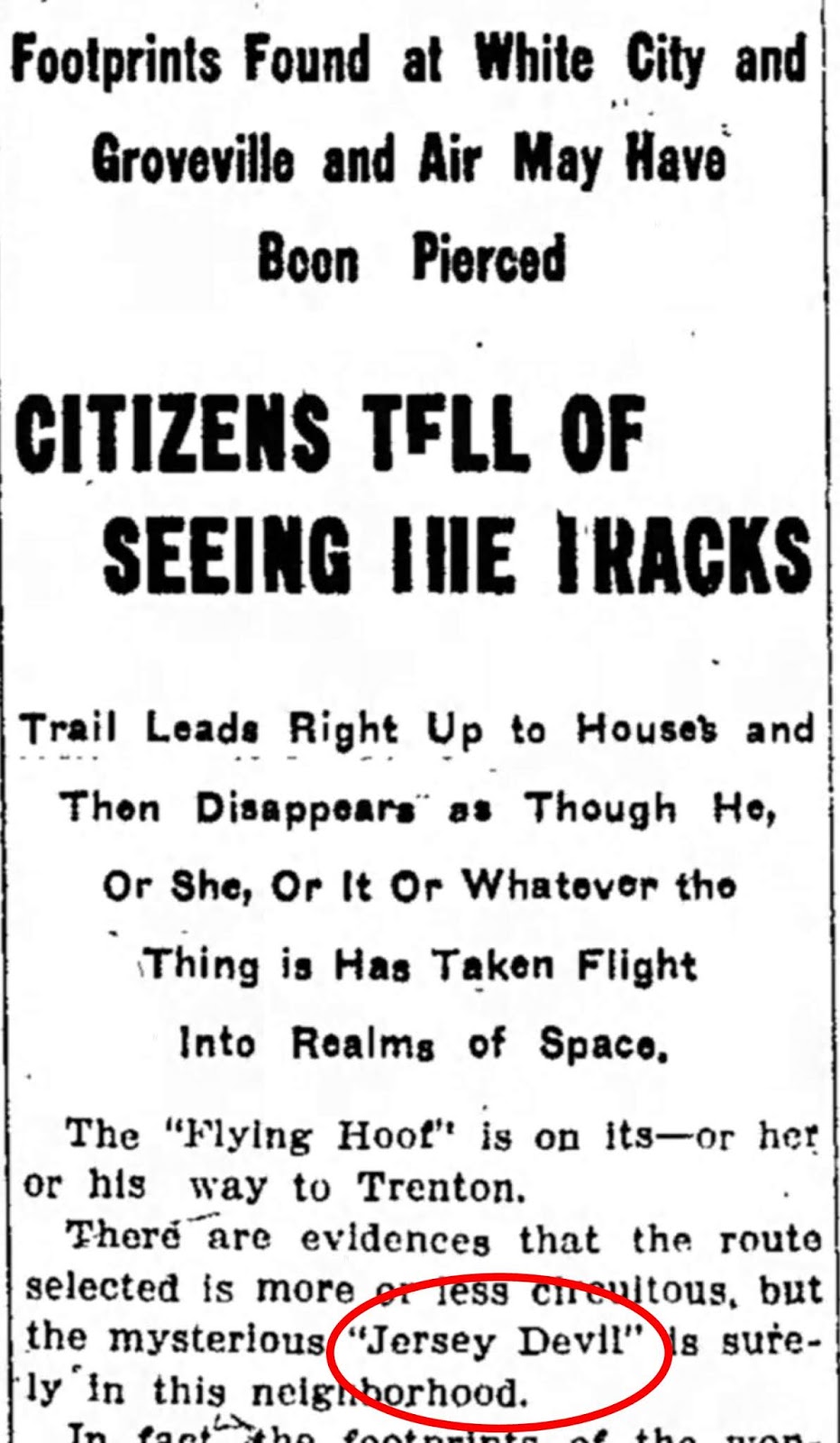 ricgrass The Jersey Devil Hoax of 1909