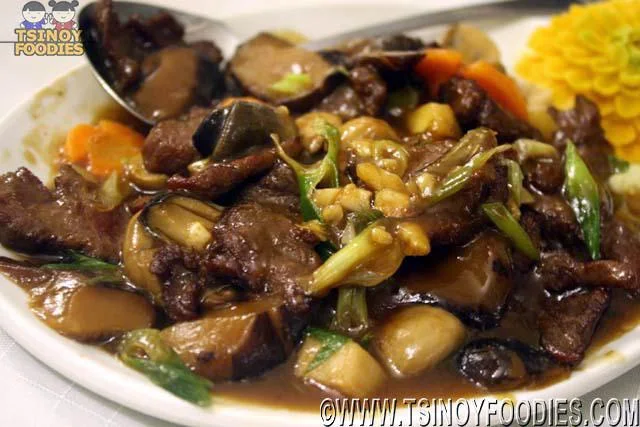 beef with three kinds of mushrooms